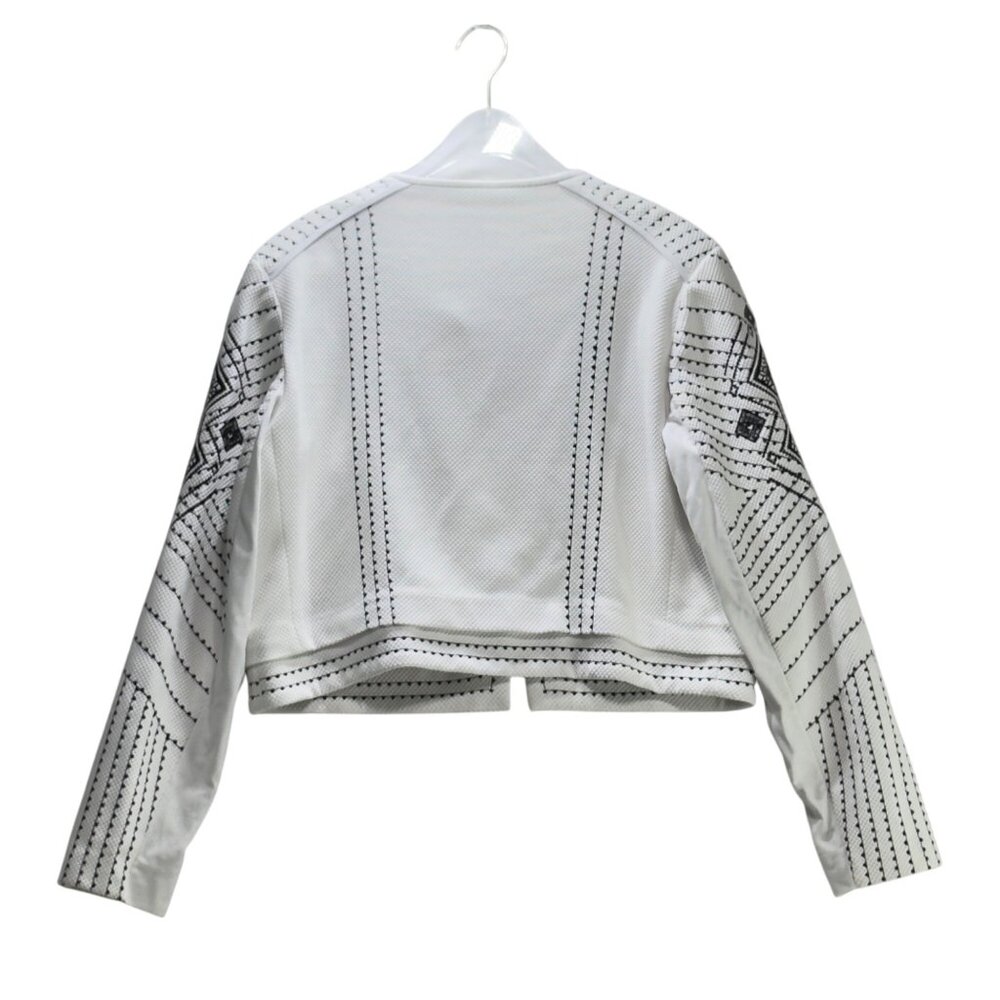 Nygard Womens Aztec Pattern White & Black Cropped Jacket Size L - Picture 5 of 11